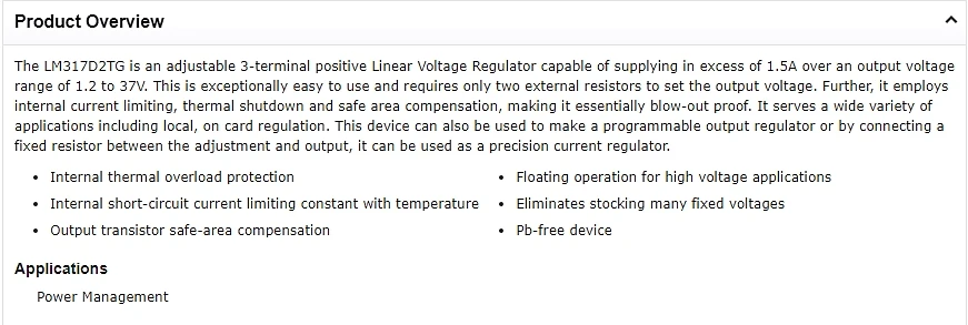 (10pcs) LM317D2T T0-263 LM317 TO263 Linear Voltage Regulator Adjustable