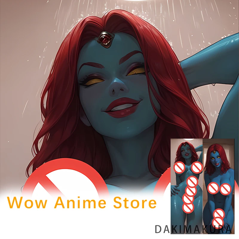 غطاء وسادة مطبوع على الوجهين من Mystique Futa Dakimakura، وسادة للجسم بالحجم الطبيعي #3