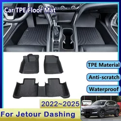 Car Floor Mat For Jetour Dashing Dasheng GreatSaint 2022~2025 Waterproof Mud Carpet TPE Foot Pad Full Rug Tappeto Accessories