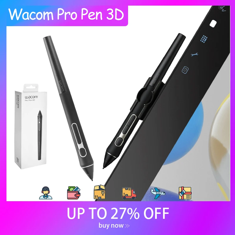 Wacom Pro Pen 3D KP505 para Intuos Cintiq Mobile Studio PTH-460