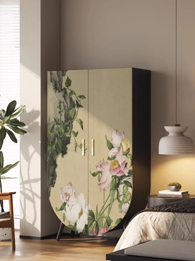 Китайский шкаф в виде лотоса, украшение для хранения, французский шкаф для хранения в гостиной, подвесной шкаф для хранения дома