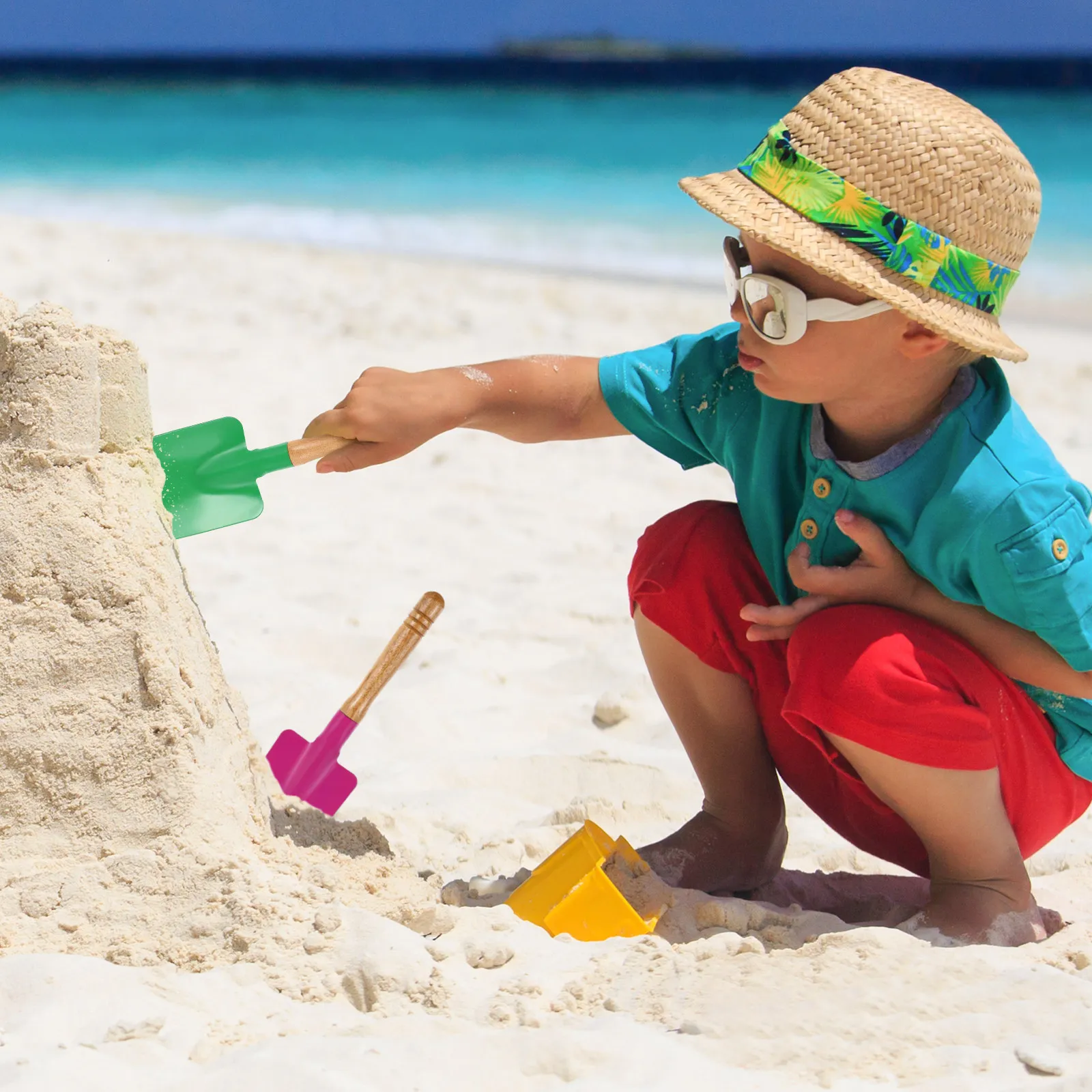 3Pcs Children Sand Beach Set M - Kids Outdoor Garden Set 评论和价格