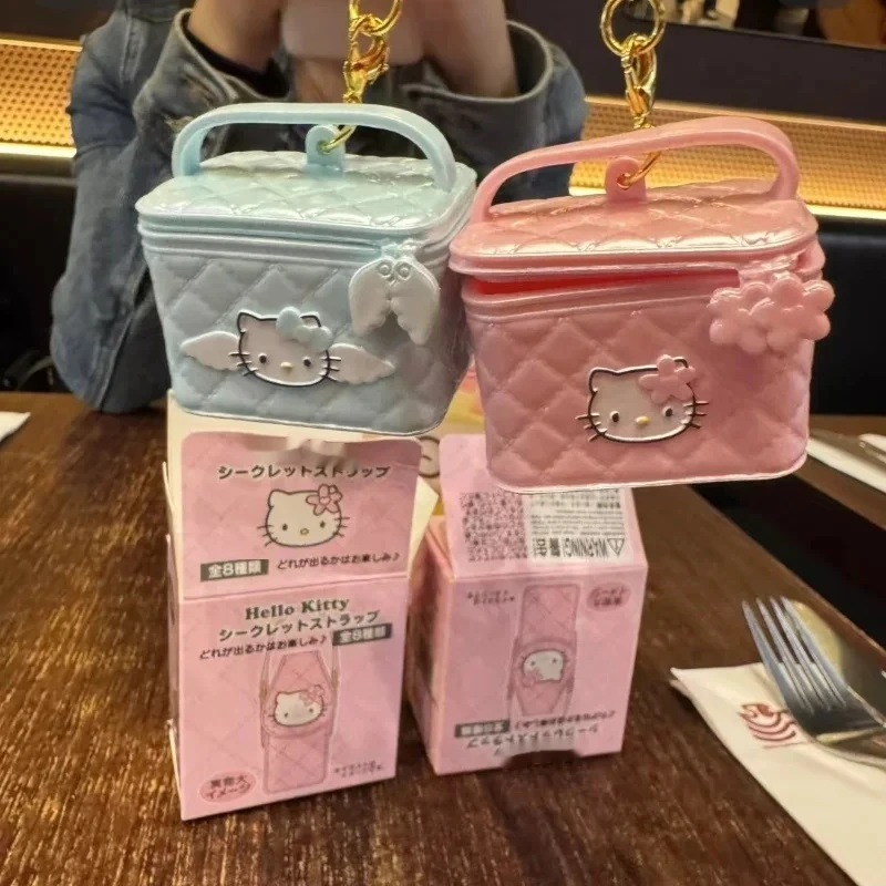 

Kt Cat Angel Series Kawaii Anime Simulation Phone Bag Mini Makeup Bag Pendant Phone Keychain Blind Box Girl Birthday Gifts