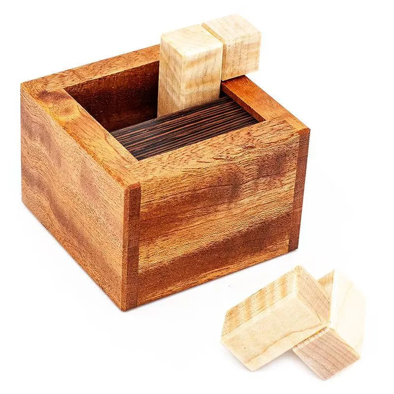 Caja de rompecabezas de madera imposible de alta dificultad, rompecabezas para adultos y adolescentes, juguetes de prueba IQ, juegos educativos de desafío mental