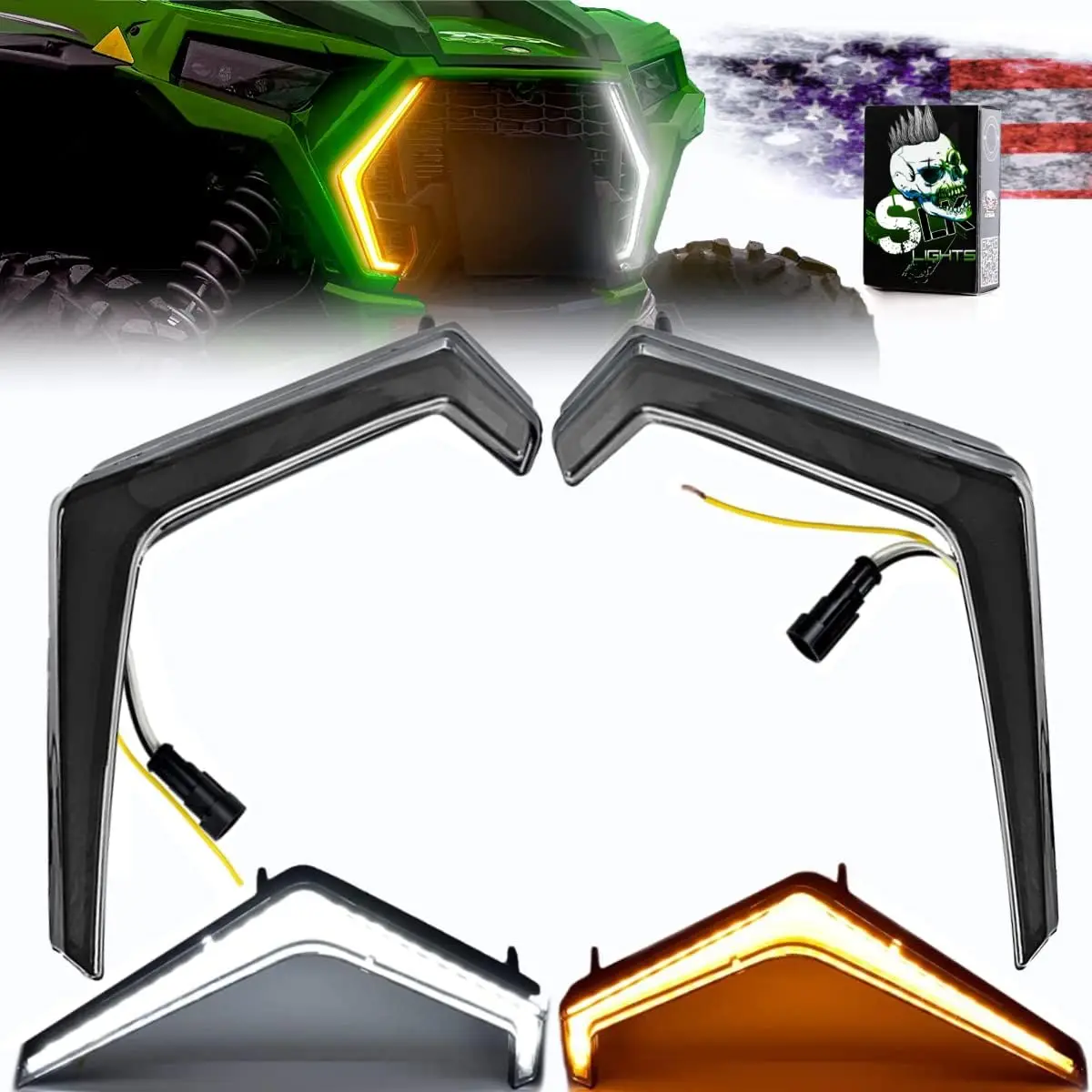 

Smoked LED Turn Signal Lights for Polaris RZR XP 1000 Turbo 2019-2024 (2pcs)