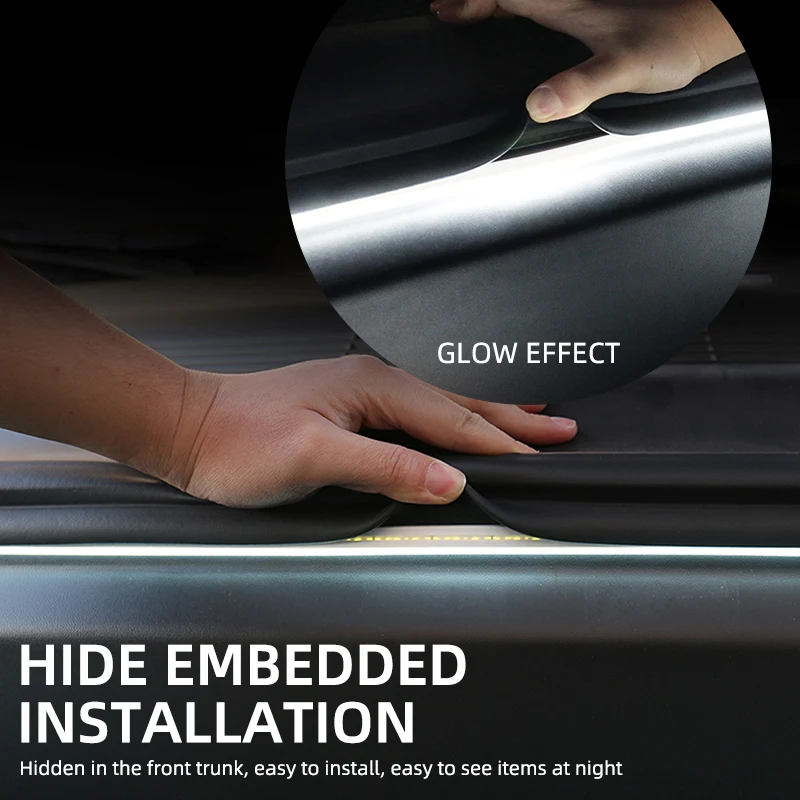 Luce d\'atmosfera del tronco anteriore per Tesla Model 3 Y Frunk Light Strip facile installazione impermeabile flessibile Auto modificata