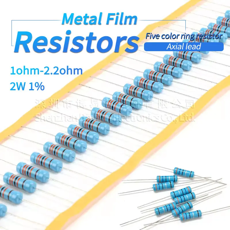 

2W 1% metal film resistor 0.1R 0.12R 0.15R 0.18R 0.22R 0.24R 0.27R 0.3R 0.33R 0.36R 0.39R 0.43R 0.47R 0.5R 0.1R-1M 10 pcs