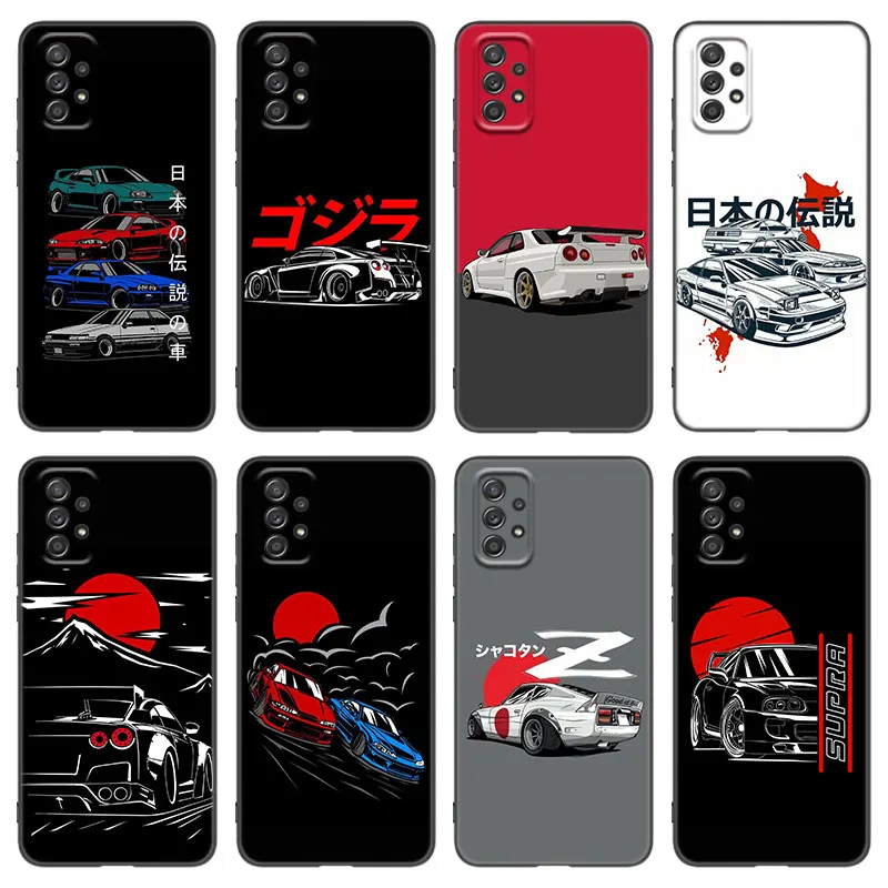 Sports Car Jdm Drift Phone Case For Samsung A04 A21 A30 A50 A52 S A13 A14 A22 A23 A32 A53 A73 5G A11 A12 A31 A33 A51 A70 A71 A72