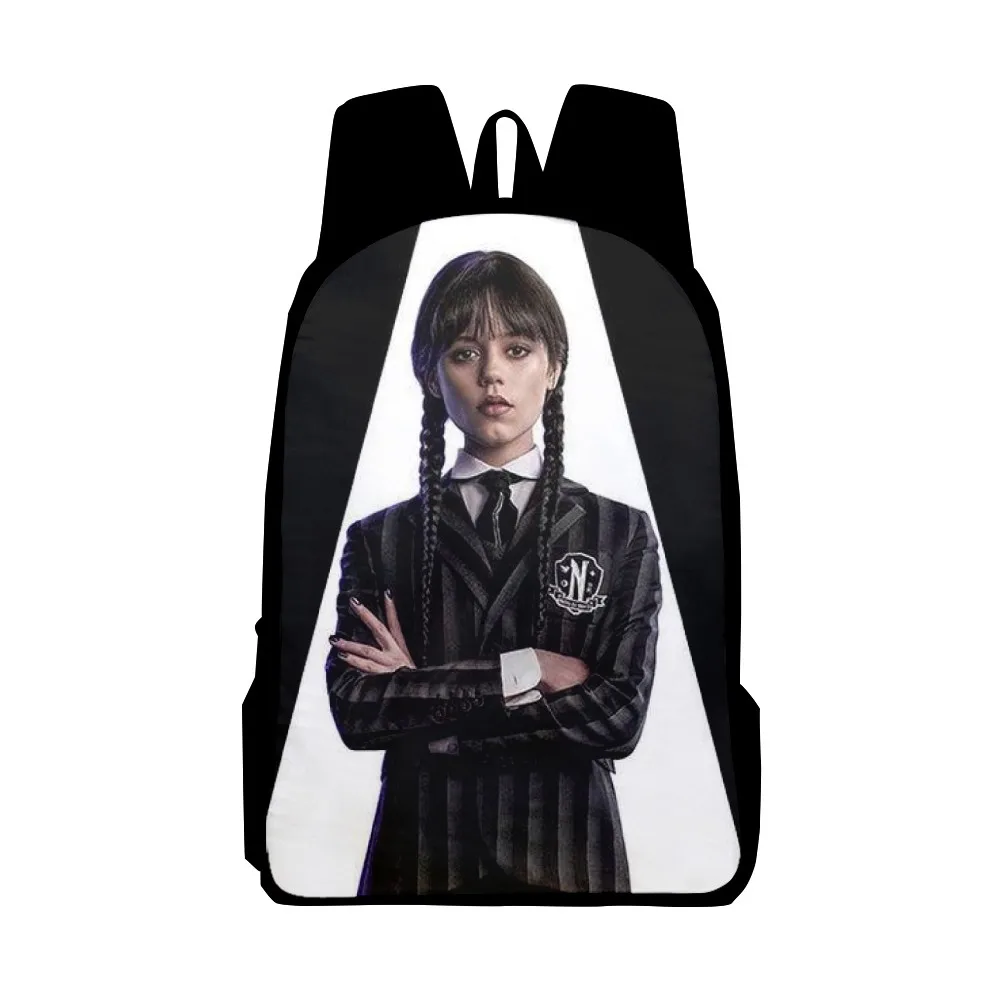 Wednesday Addams bedrukte rugzak studenten laptop rugzak kinderen jongens meisjes casual schooltas tiener schouderrugzak