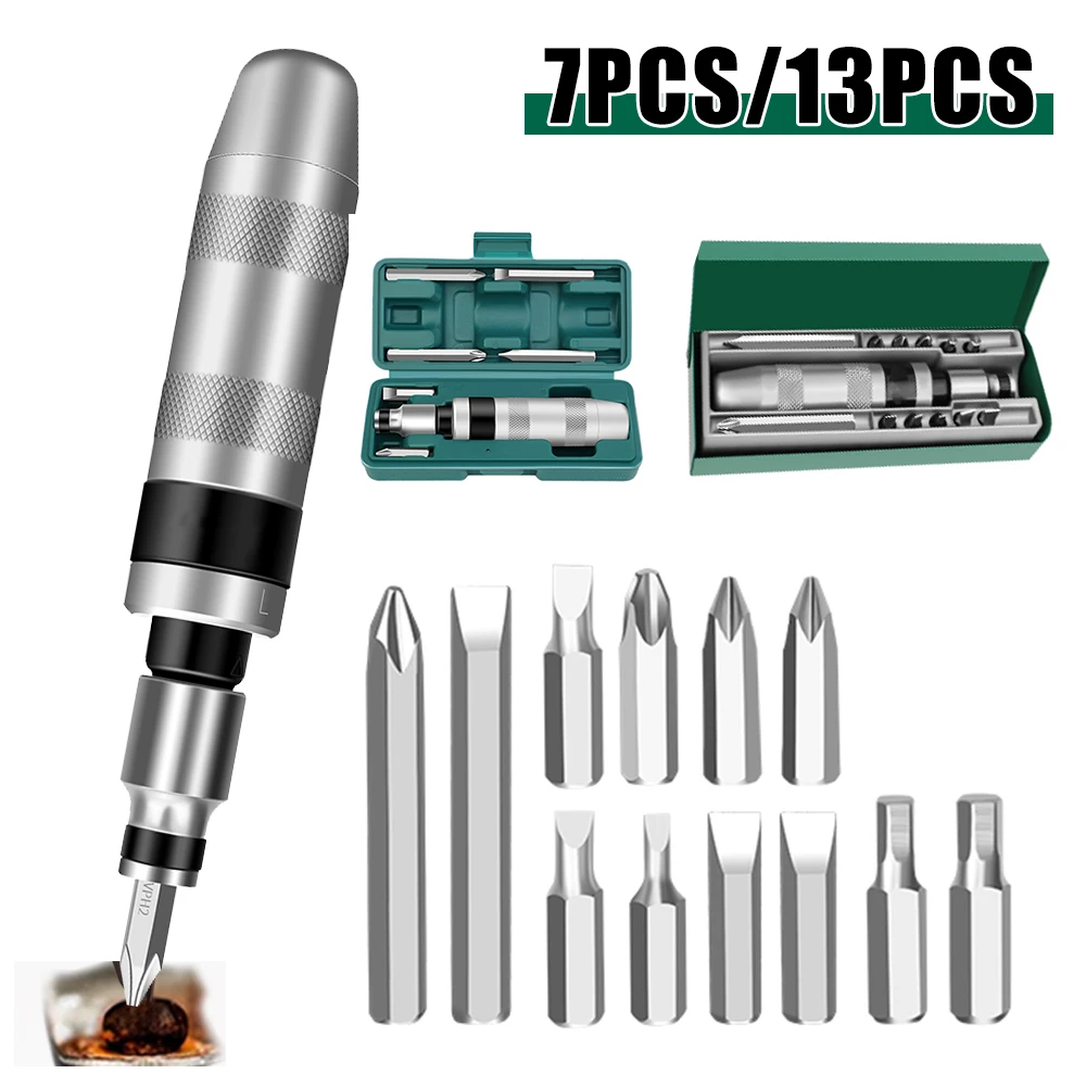 Professional Manual Screwdriver Household Cordless Screwdriver 13PCS DIY Impact Screwdriver Kit Nut Strike Impact Driver Tools