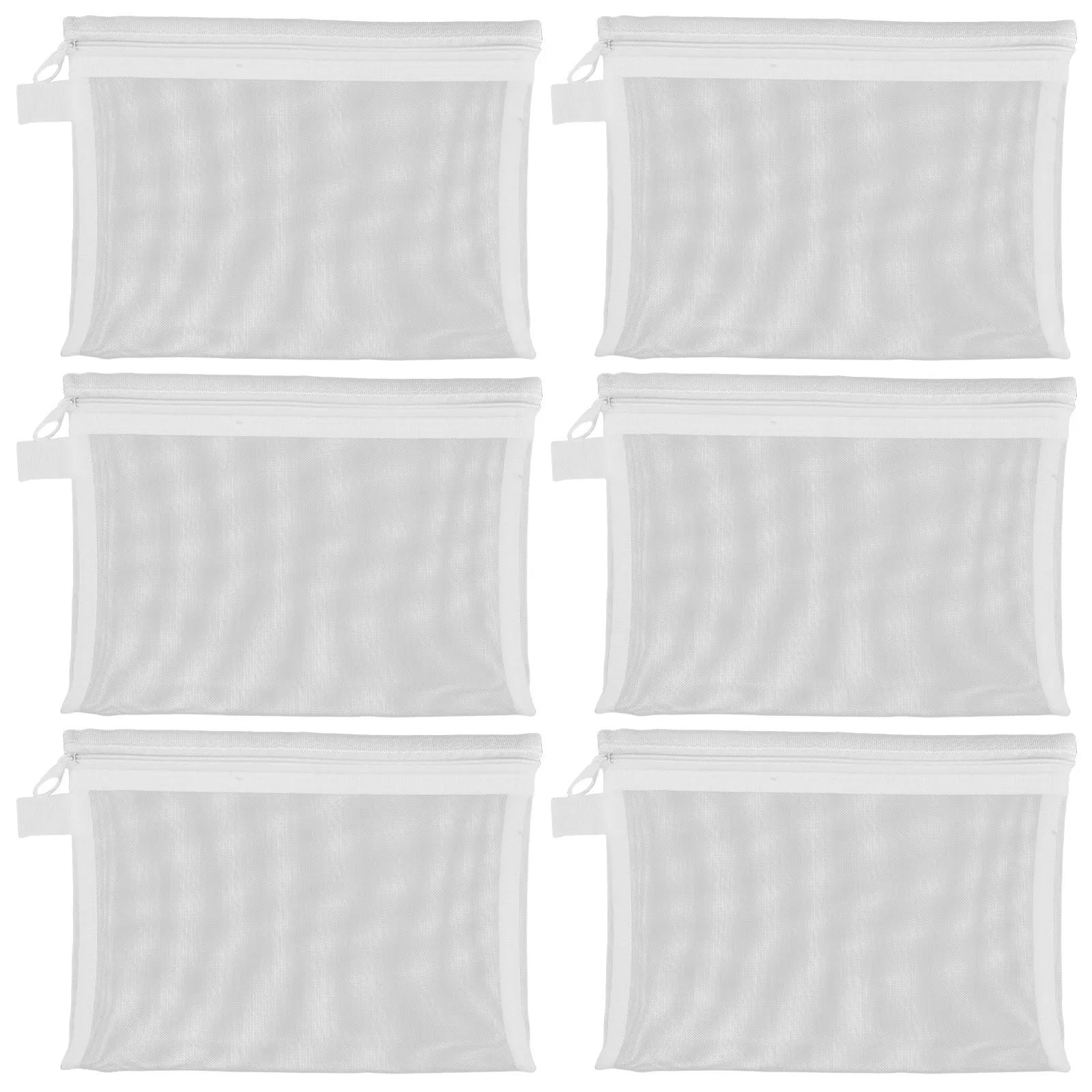 

6Pcs Mesh Zipper Document Bags Clear File Pouch Organizer for Office School Travel Board Games Puzzle Storage File Bag