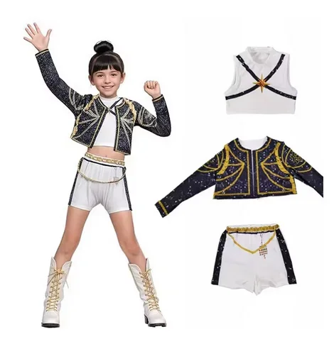 أزياء K-POP التأثيرية للفتيات KPop شيطان الصيادين ميرا رومي زوي أزياء تنكرية للأطفال زي صياد الشيطان زي الهالوين لعب الأدوار #1