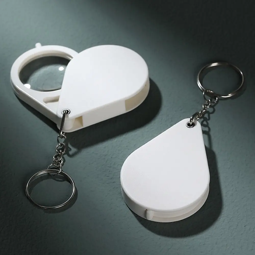 Clear High Definition Reader Portable Lightweight Magnifying Glass Fold Keychain Reading Tools Older
