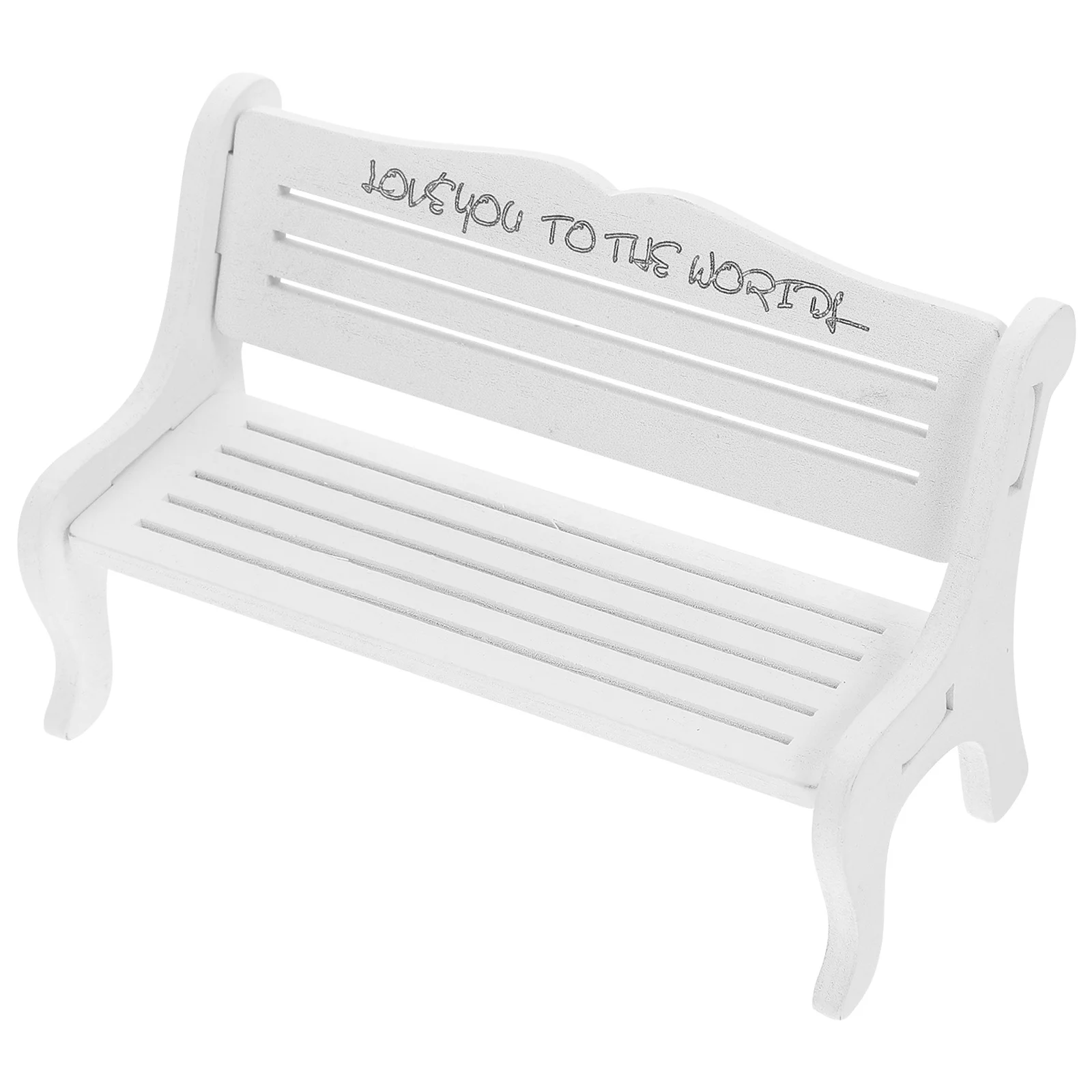 

Wooden Miniature Bench Small Bench Display Stand Mini Supplies Micro Landscape Ornament Miniature Furniture Decor