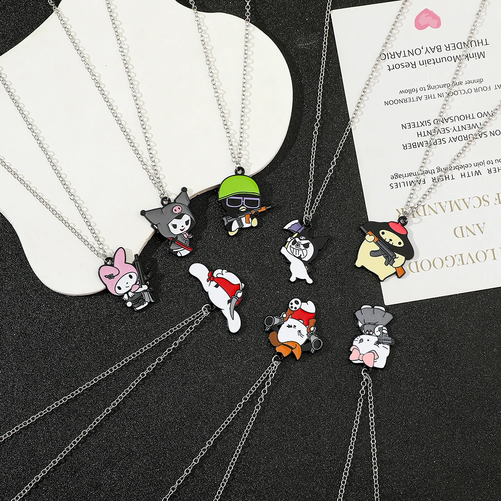 سانريو أنيمي الكرتون سلسلة قلادة قلادة الإبداعية مضحك لطيف قلادة العصابات وكيل مرحبا كيتي كورومي قلادة هدية #2