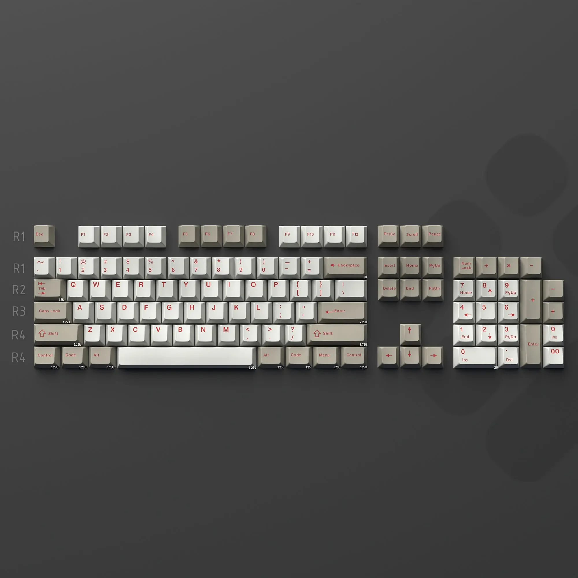 

Hongyuan factory height two-color injection molding 186 keycap PBT