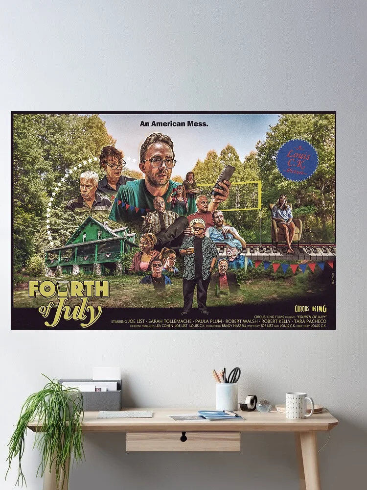 Fourth of July Movie Art Print Canvas Poster, Living Room Decor, Home Wall Picture