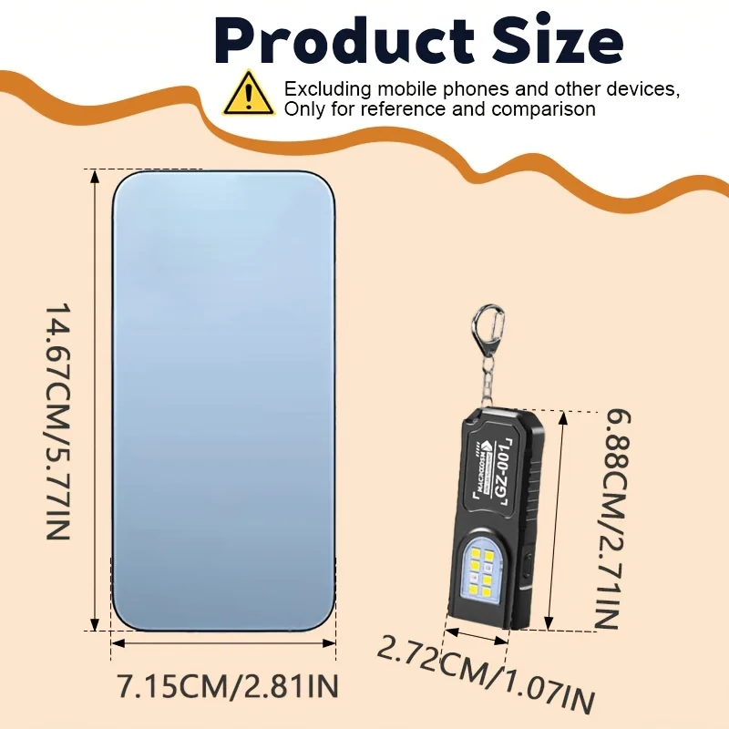 Multifunctional Mini COB LED Keychain Flashlight USB Rechargeable Hat Clip Lamp Work Light Keyring Camping Walking Pocket Lamp