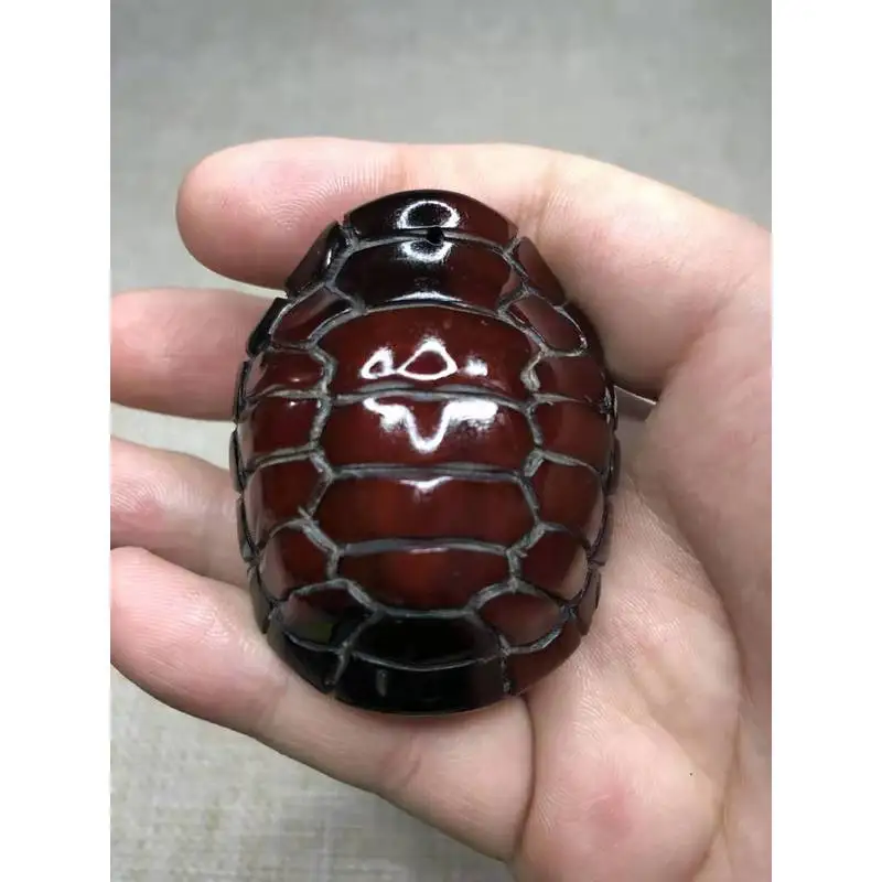 Tibetan-Style Antique Yak Bone Pendant In A Translucent Red Color, Suitable Accessories And Jewelry