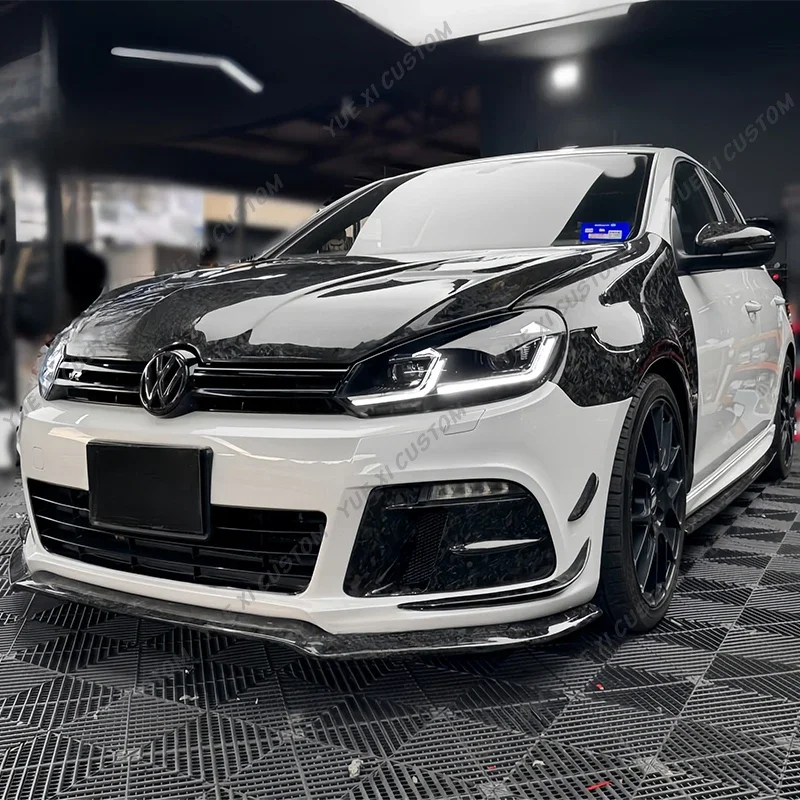 

For VW Golf 6R R20 Golf Mk6 R 2008-2013 Front Fog Lamp Grille Trim Spoiler Car Front Bumper Side Canard Splitter Bodykit Tuning