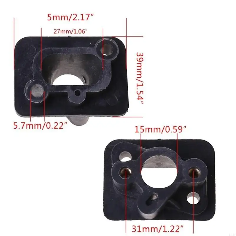 

2025 New 2x/Set 40-5 43CC 52CC Intake Manifold Carburetor Base Connector Brush Cutter Parts Tools Carb Adaptor Replacement Part