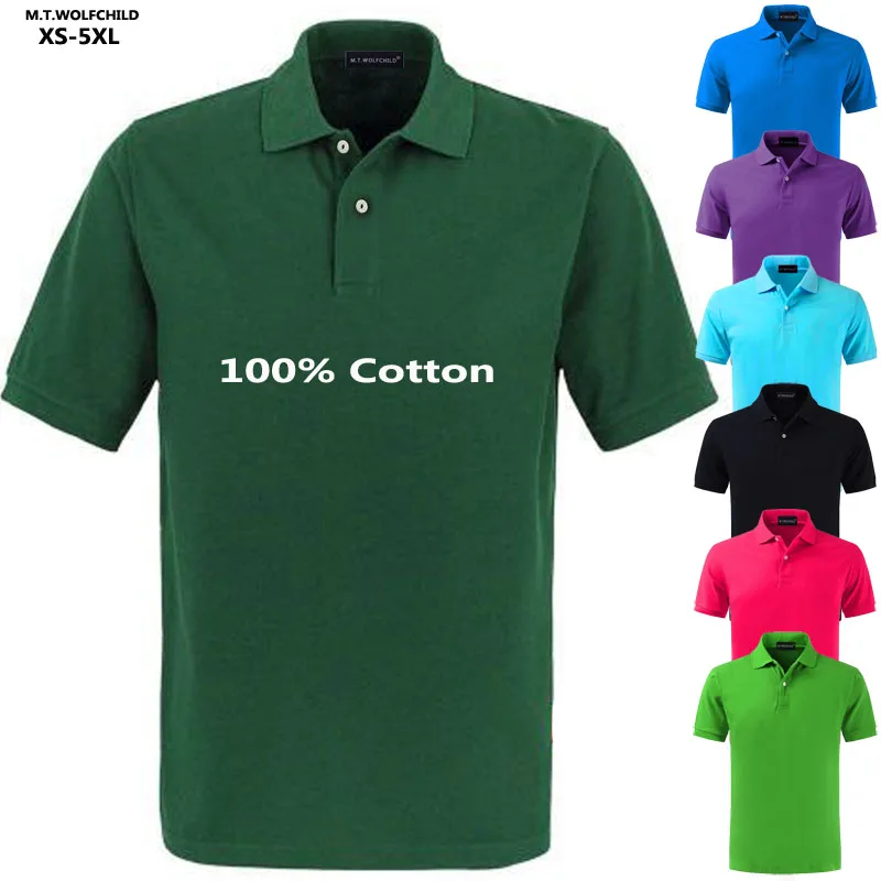 100% Cotton High Quality Summer Sportswear Shirt New Men\'s Polo Shirts Solid Mens Shirt Casual Fit Slim Men Clothing Tops XS-5XL