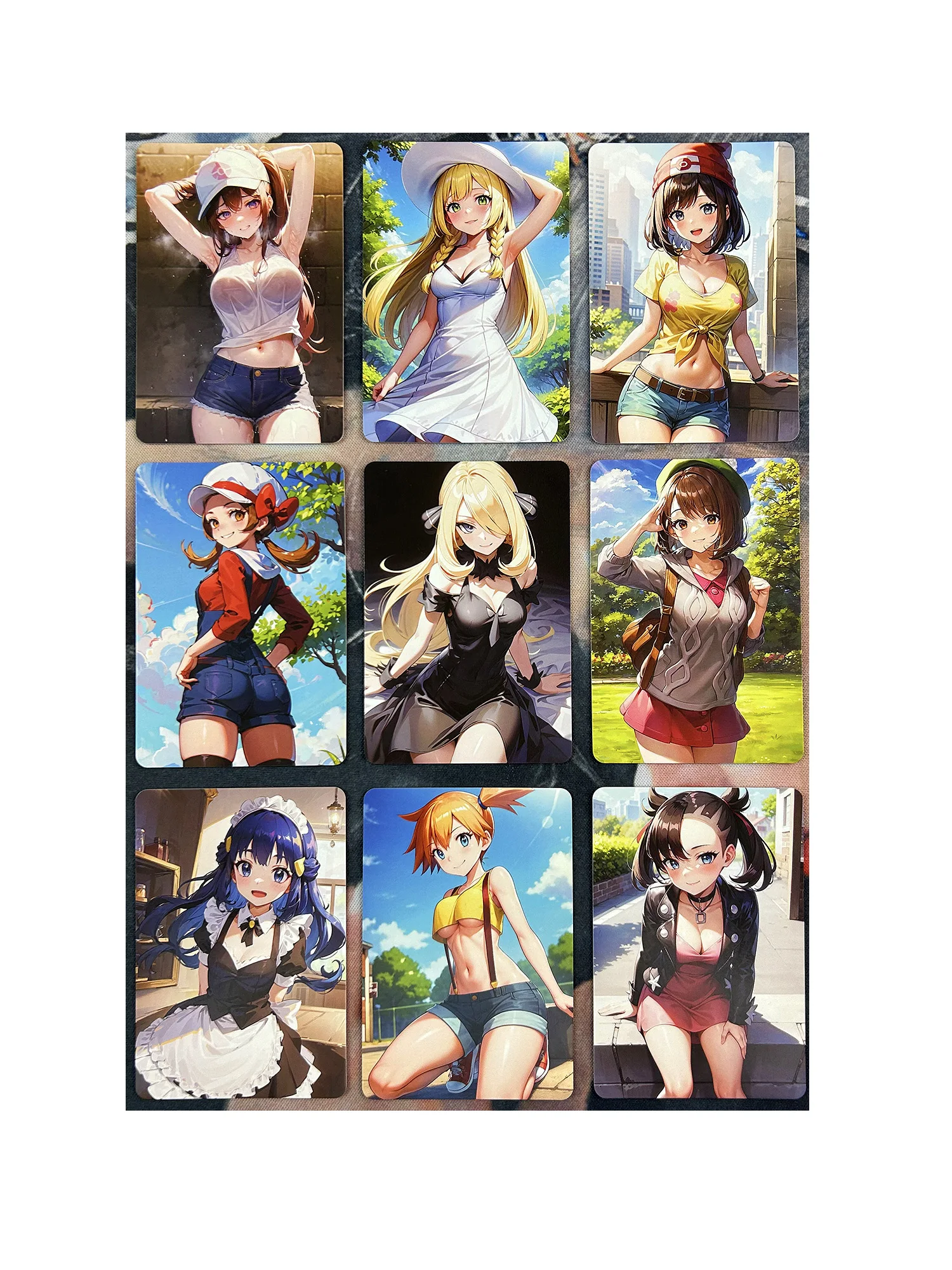 9pcs/set ACG Beauty Swimsuit Bikini Refraction Sexy Girls Toys Hobbies Hobby Collectibles Anime Game Collection Cards