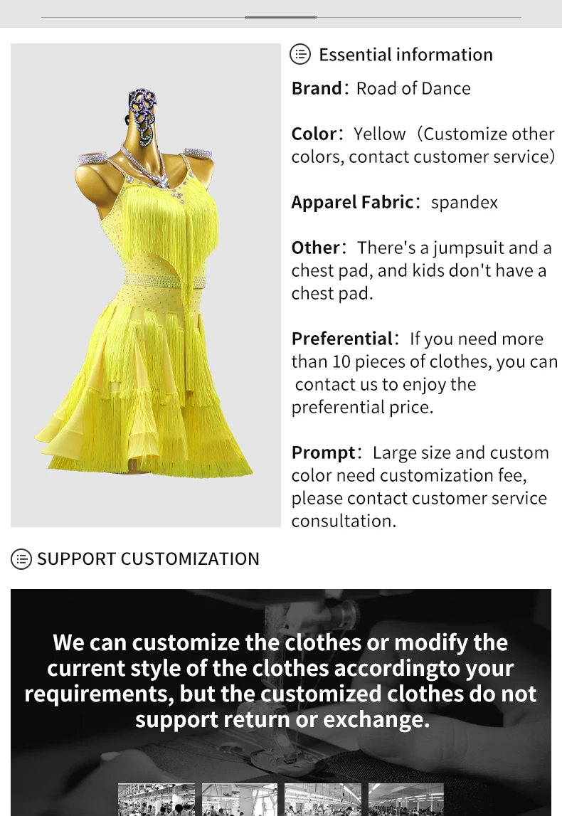Sport-Tanzanzug für Mädchen, lateinamerikanisches Kleid für Damen, Tanzbekleidung, luxuriöse Wettbewerbskostüme, Cheerleader-Rock für Damen, Trainingsrock. – Detail 3