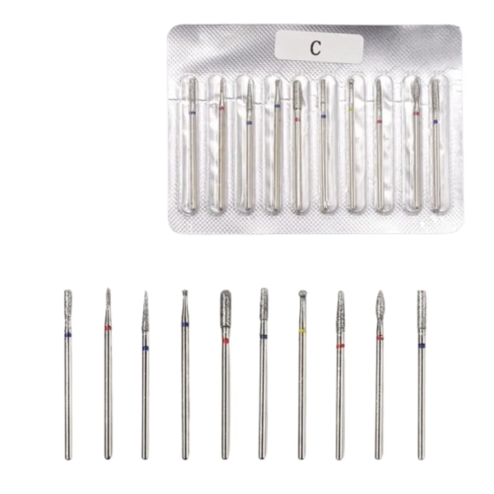 10 قطعة النمط الروسي مسمار تلميع سماعات رأس إزالة الجلد الميت مقاومة للاهتراء مسمار الفن مثقاب الخشب أطقم صلابة عالية