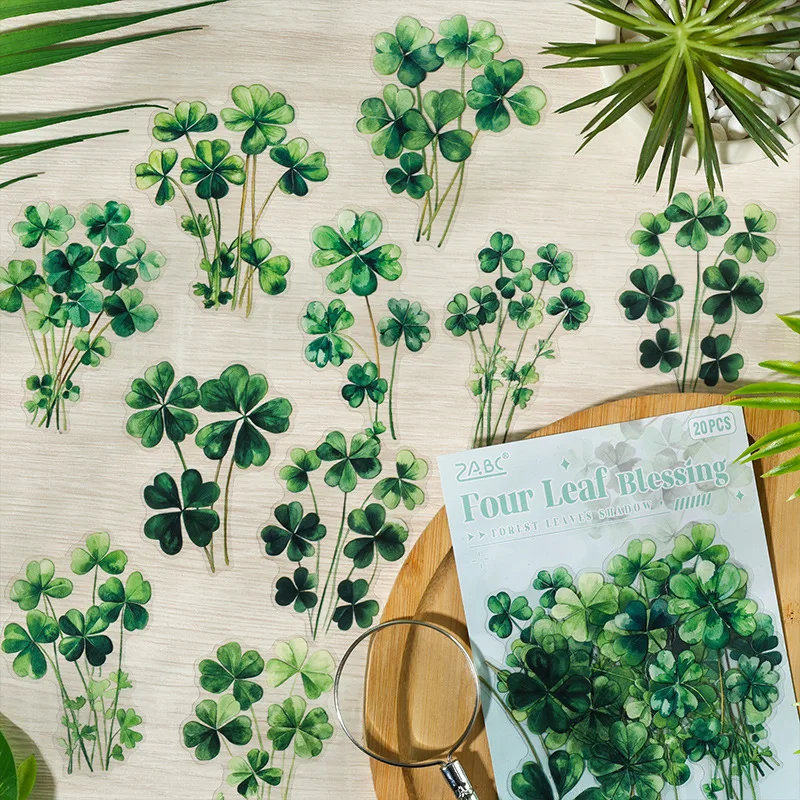 Autocollant vintage de fleur de cuir chevelu vert GT, autocollants décoratifs de carnet pour l'étiquette de scrapbooking, autocollant de journal intime, papeterie esthétique