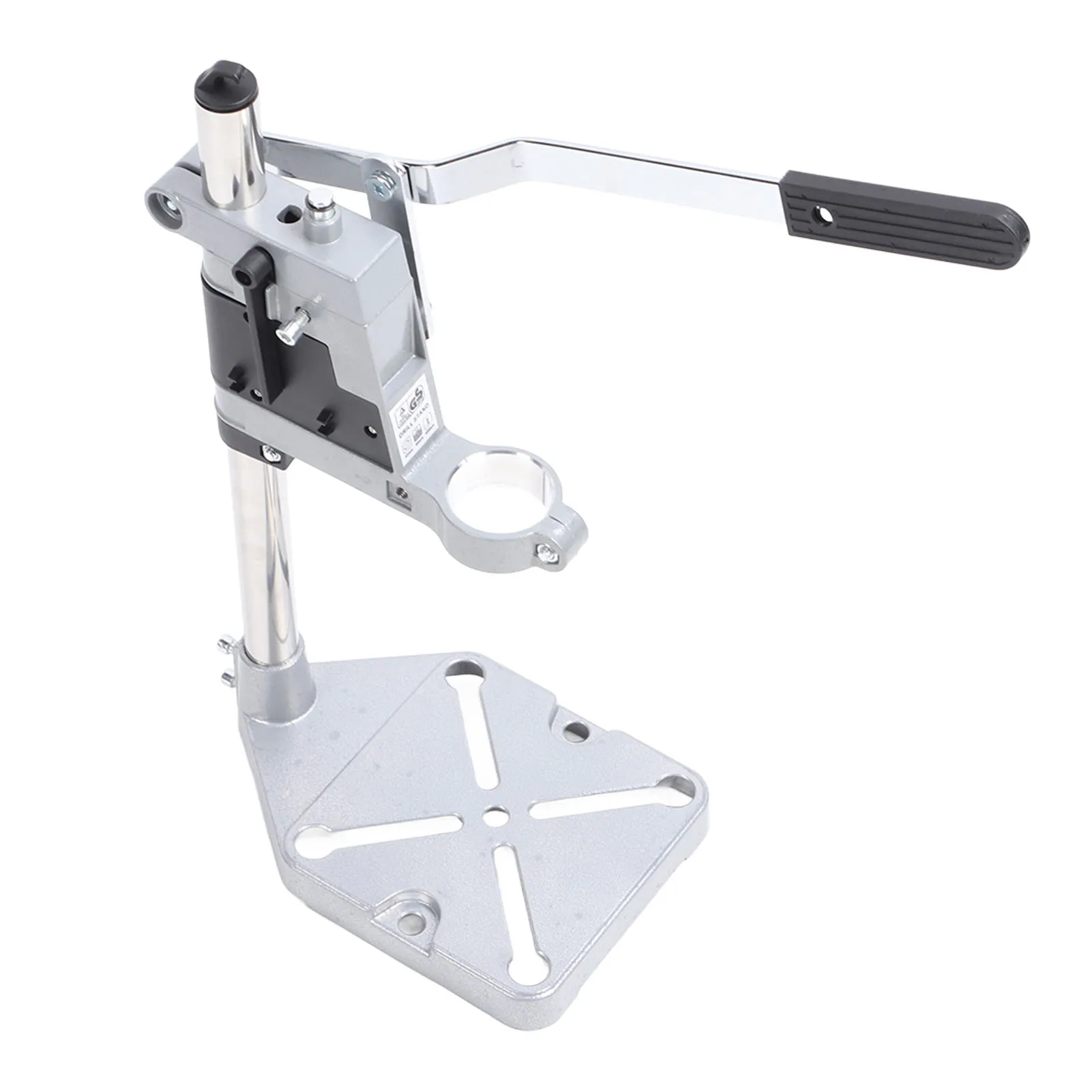 

Bench Drill Stand Aluminum Alloy Multifunction Drilling Machine Bracket with 90° Rotating Fixture for Drilling Grinding Cutting