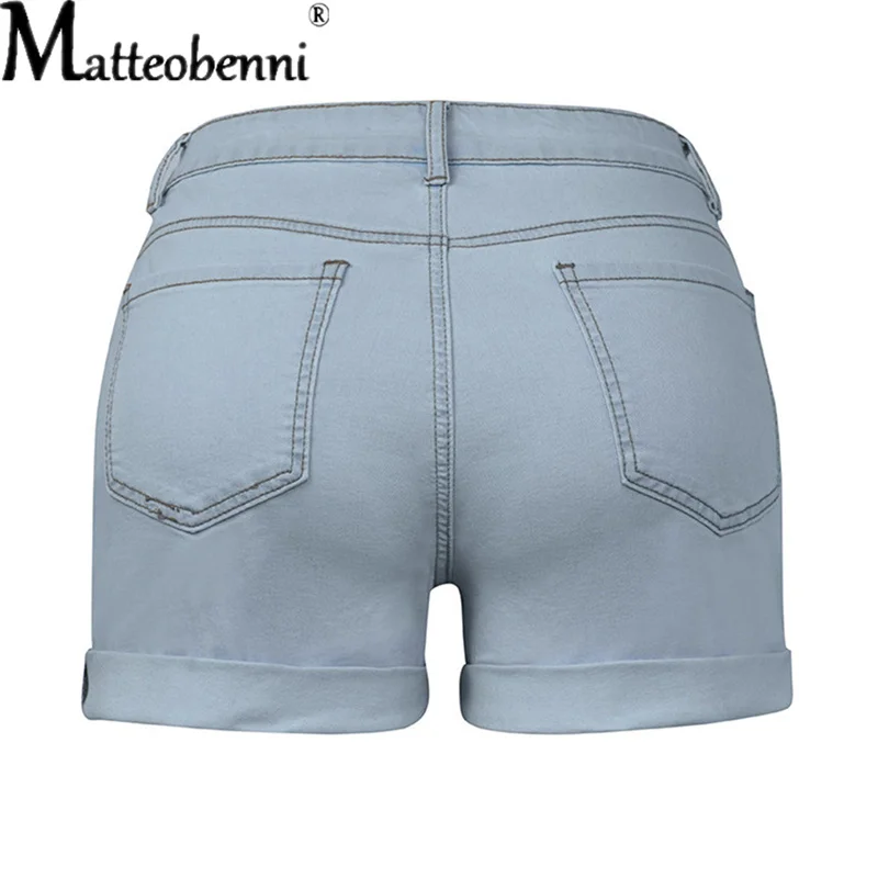 Sexy hohe Taille Crimp ing Hip Lift Frauen kurze Jeans Sommer Mode Stretch Denim Shorts neue lässige Push-up Vintage Street Shorts – Detail 10