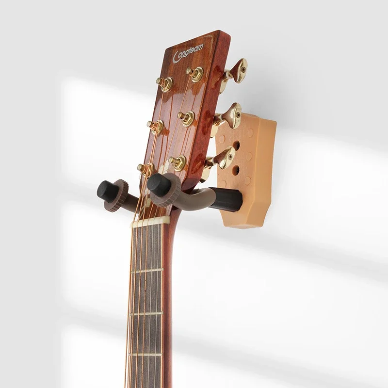 Guitar Stand Bass Ukulele Guitalele Violin Musical Instrument Adjustable Hang Wall Hook Red Zelkova Wood Acoustic Accessories