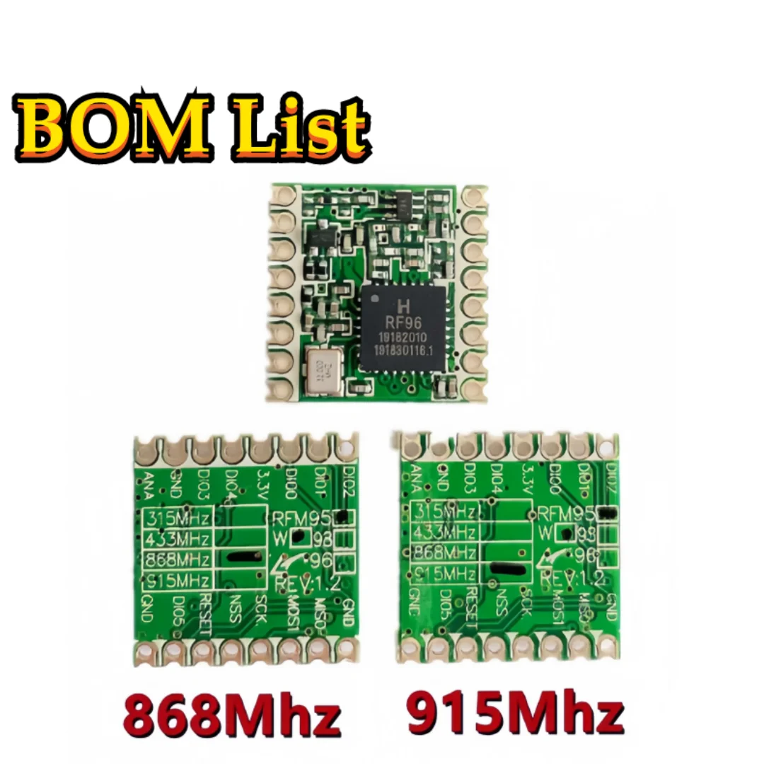 RFM95W 915S2 915S2R RFM95W-915MHz RFM95 SX1276 Ultra long distance RF Transceiver LoRa Module FOR North America UK Korea Japan