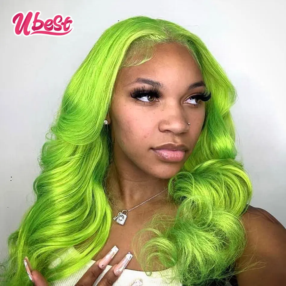 

Ubest Green 613 Wig Body Wave Lace Front Wig Human Hair 13x6 Lace Frontal Human Hair Pre Plucked Remy Closure Wigs For Women