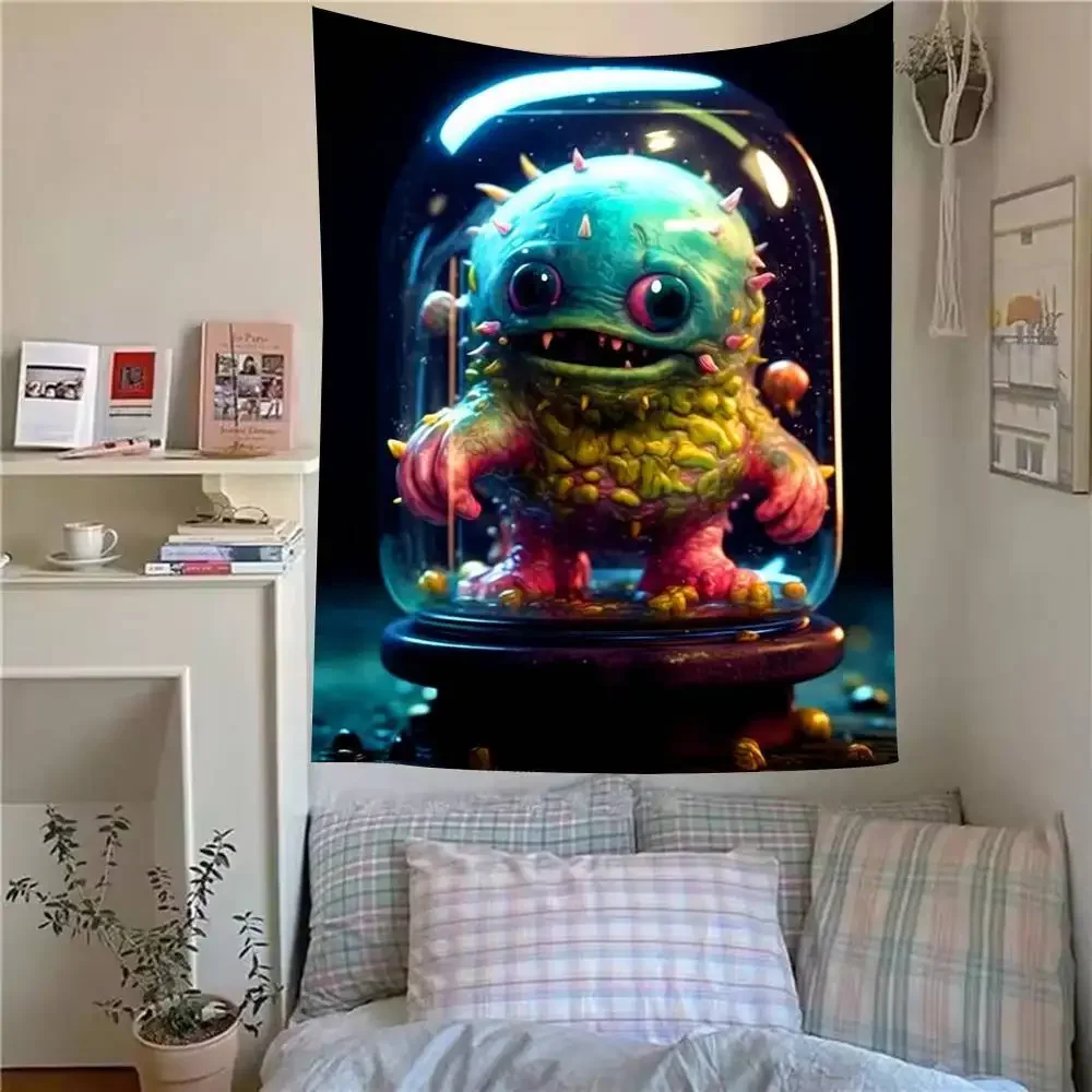 

Jar Monsters Mini Marvels Tapestry Hippie Wall Hanging Tapestries for Living Room Home Dorm Decor Art Home Decor