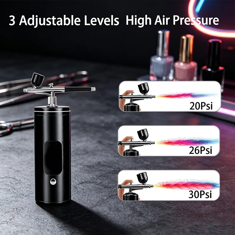 Airbrush with Compressor Paint Spray Gun Portable Airbrush Painting Mini Spray Gun for Paint Model Airbrush Kit with Compressor