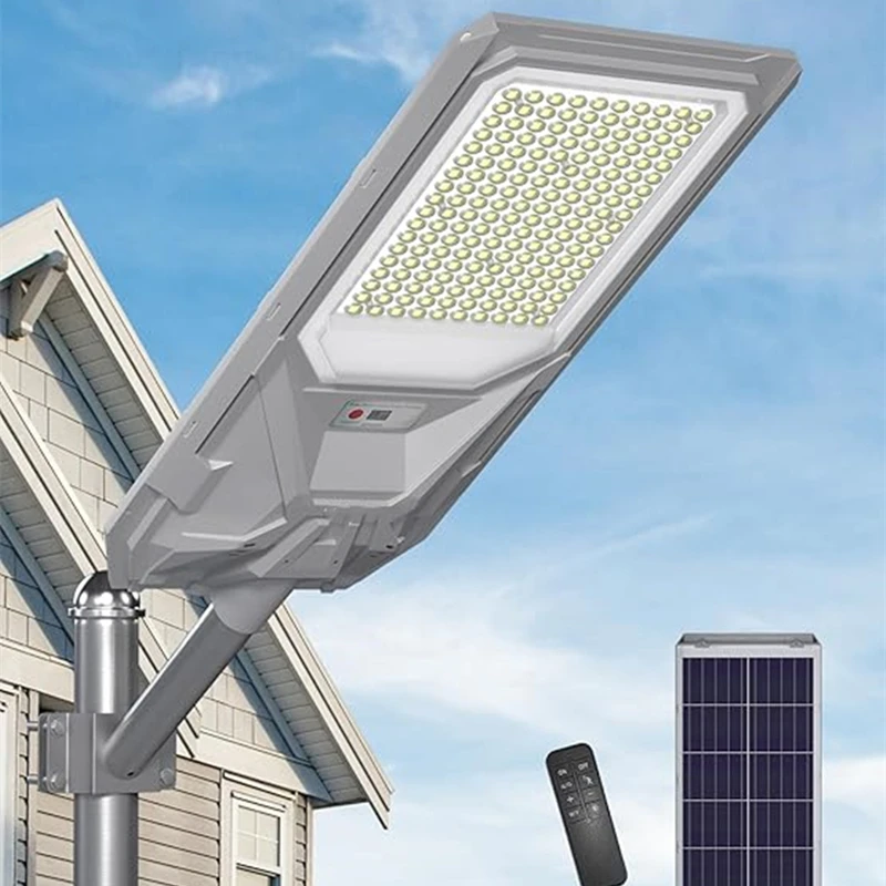 

9000W Solar Street Light Outdoor Commercial Dusk to Dawn Flood Light Remote Motion Sensor IP67 Waterproof for Parking Lot Court