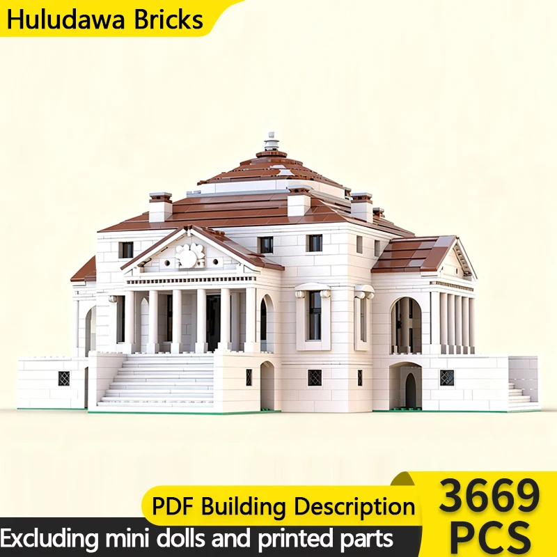 City Street View Model MOC Building Bricks Town Residential Villa Modular Technology Children Holiday Gifts Assemble Toys Suit