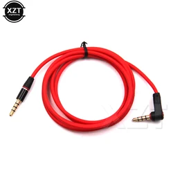1M Audio Cable Line 3.5mm Jack to 3.5 mm AUX 90 Degree Red Male to Male Extension Cable Cord In Car for MP3 MP4 Computer Speaker