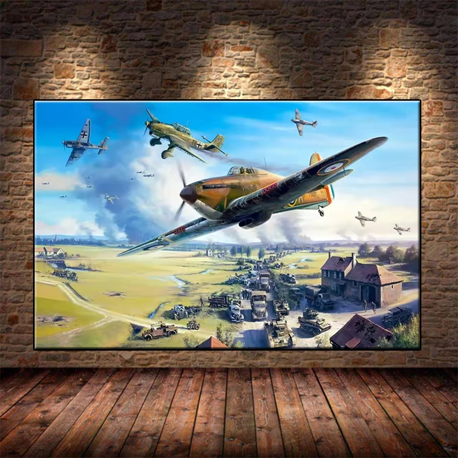 Diamond Embroidery Aerial Aircraft And Fighter Jet Scenery Full Diamond Mosaic Rhinestones Art Painting Cross Stitch Wall Decor