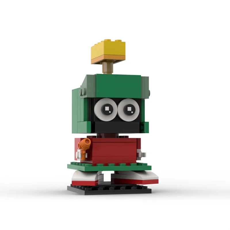 99 قطعة MOC Marvin the Martian Brickheadz مجموعة تمثال شخصية كلاسيكية لتقوم بها بنفسك نموذج اللبنات ألعاب عيد ميلاد هدية