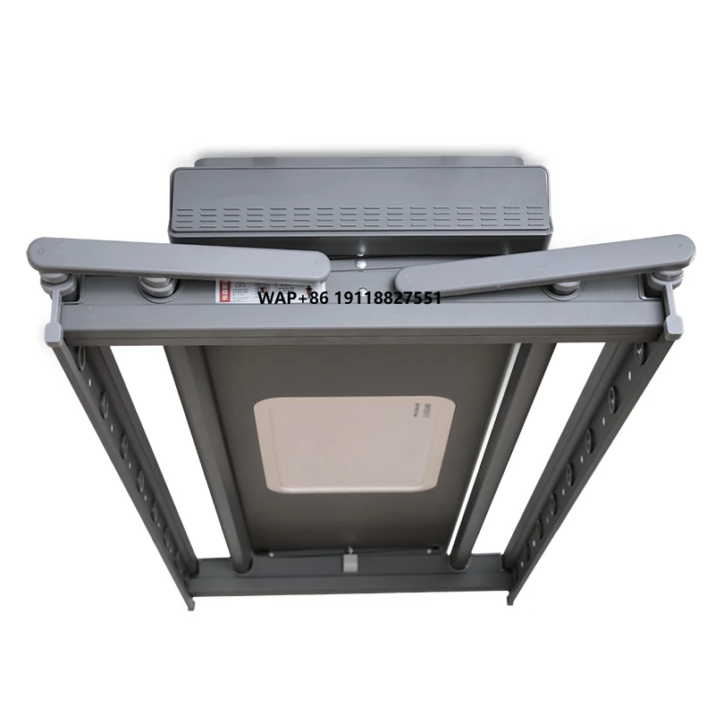 Tendedero de ropa retráctil de secado automático de doble varilla de tubo de acero con iluminación LED