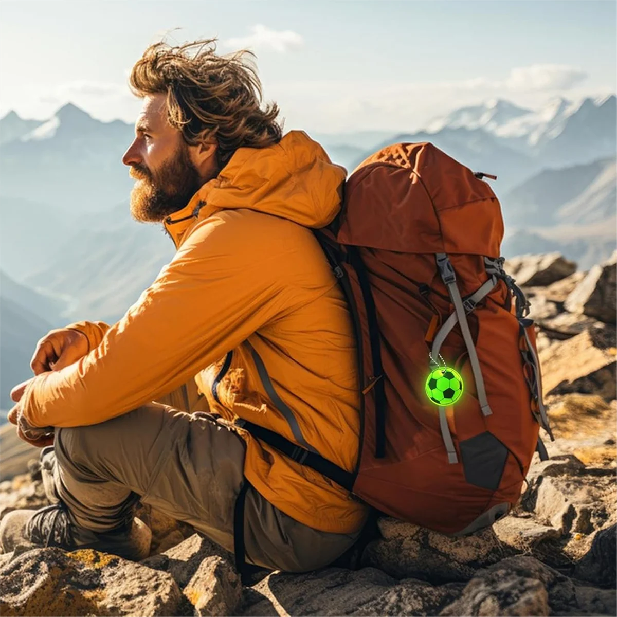 12 szt. Odblaskowy brelok do kluczy piłkarskich, odblask bezpieczeństwa do piłki nożnej, brelok odblaskowy do jazdy na rowerze, chodzenia, biegania HOT