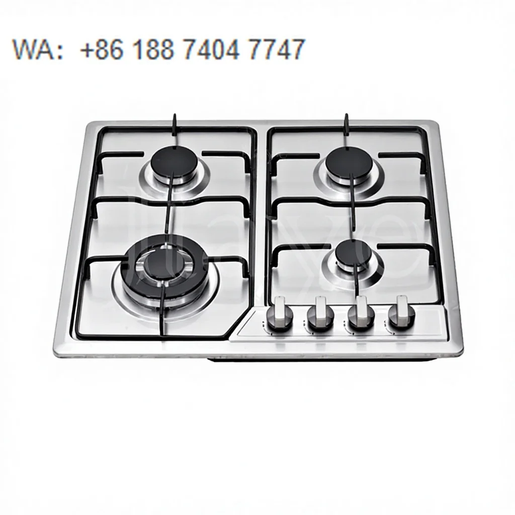 

Modern Household Cooking Gas Hob Daily Kitchen Use Built in Gas Hob Multi Burner Stainless Steel Hob