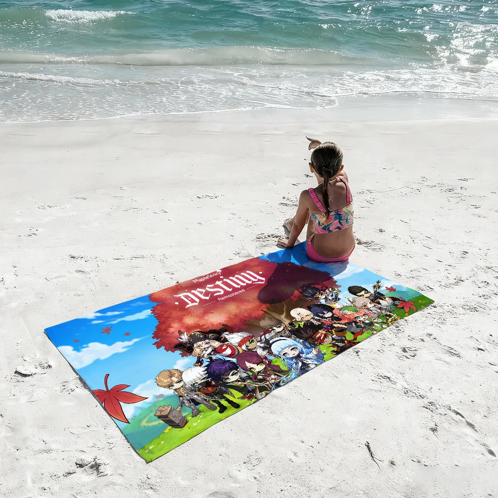 Game Maplestory Towel Quick Dry Absorbent Beach Towel for Sports, Fitness, Swimming and Outdoor Activities