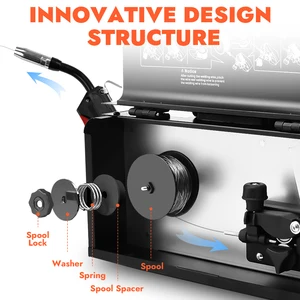 HZXVOGEN MIG145 التآزر آلة لحام MIG شبه الأوتوماتيكية 220 فولت مصغرة ميج لحام مقاومة العاكس المستمر أفضل 10 آلات لحام صغيرة Mig للمبيعات - No2