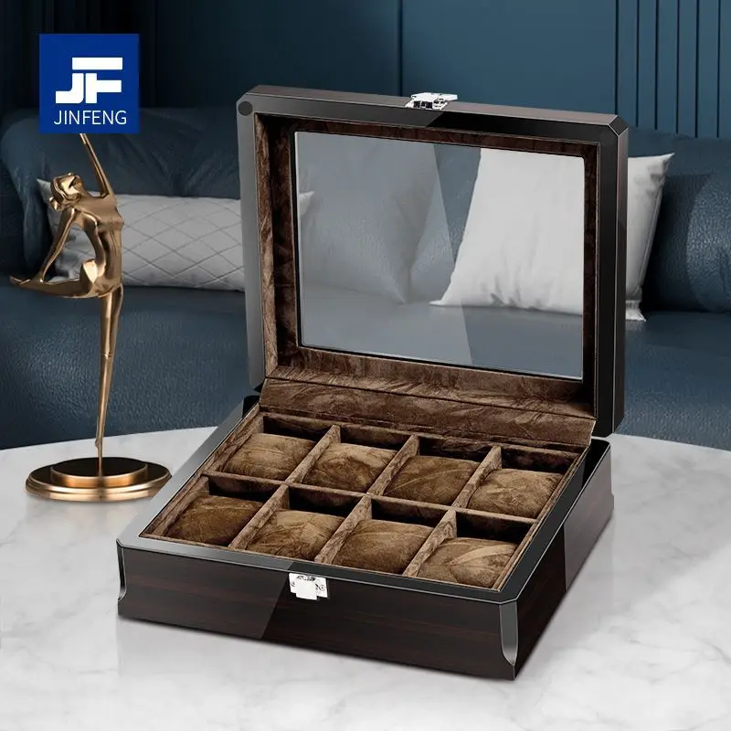 Luxury Wood Watch Case Storage Box Display Wrist Watch Boxes Organizer for Men 12 Slots Pillow Clock Box Multiple Mystery Gift