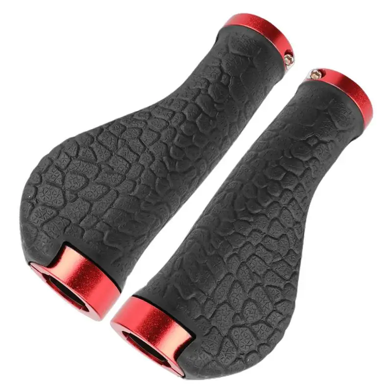 Cycle Handle Grips Rubber Cycle Grip Hand Grip Comfortable Ergonomic Single Lock On Handle Bar Replacement Cycle Grips Anti-Slip