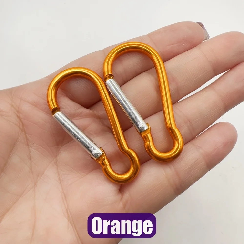 5-100Pcs Aluminium Karabiner Schlüssel Kette Clip Outdoor Camping Schlüsselring Karabinerhaken Wasser Flasche Schnalle Kit Klettern zubehör